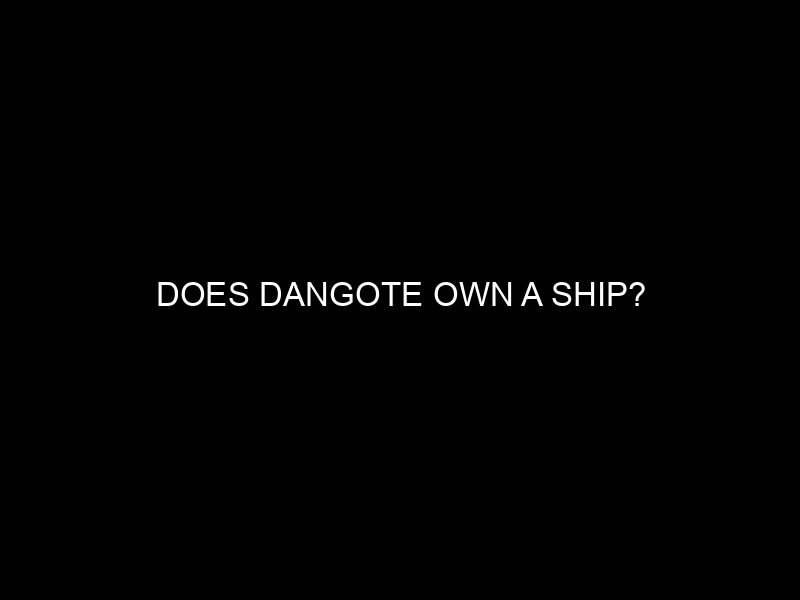 Does Dangote Own a Ship?