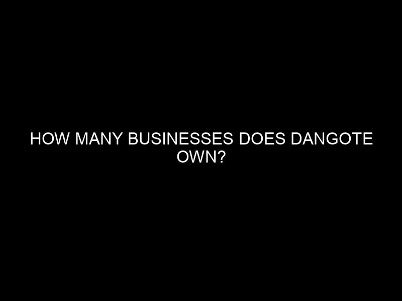 How Many Businesses Does Dangote Own?
