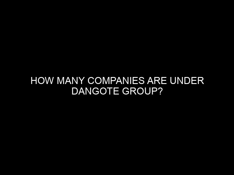 How Many Companies Are Under Dangote Group?