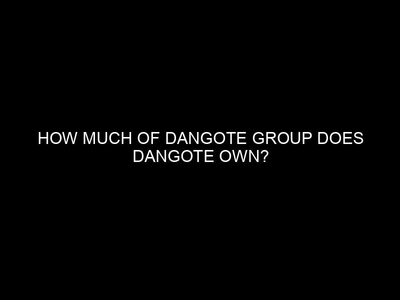 How Much of Dangote Group Does Dangote Own?